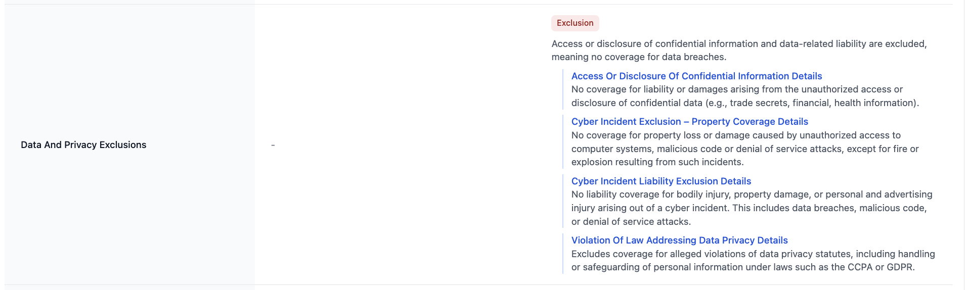 Policy comparison before standardization